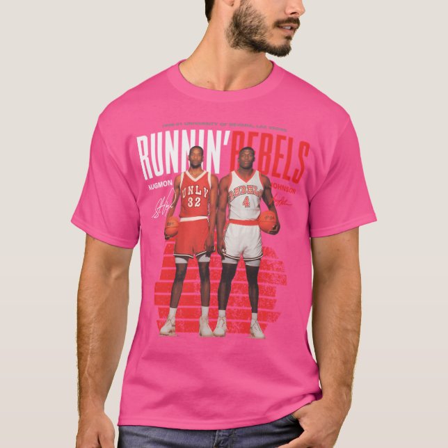T-shirt Stacey Augmon Larry Johnson Unlv (Devant)