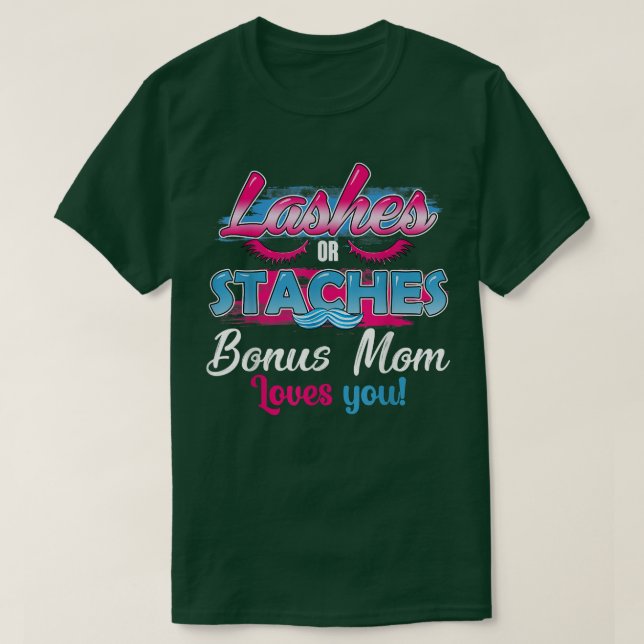 T-shirt Staches ou cils Bonus Maman t'aime Mieux Genre (Design devant)