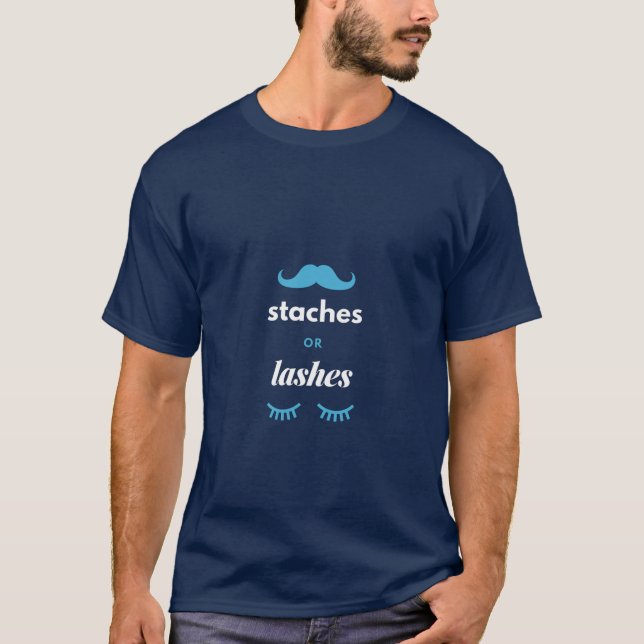 T-shirt Staches ou coups de fouet Baby shower Événements d (Devant)