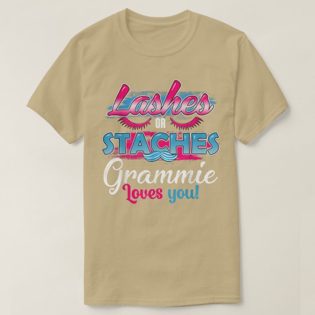 T-shirt Staches ou coups de fouet Grammie vous aime mieux  (Design devant)