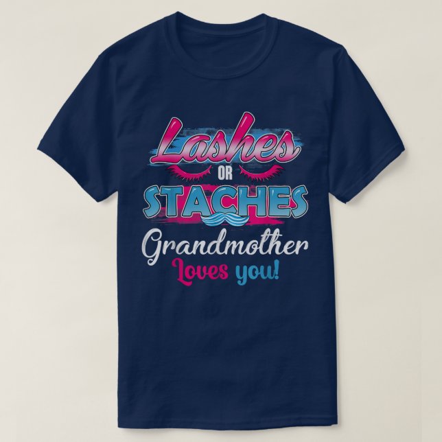 T-shirt Staches ou coups de fouet Grand-mère vous aime mei (Design devant)