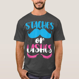 T-shirt Staches Ou Lashes Mignonne Genre Révéler Drôle Béb
