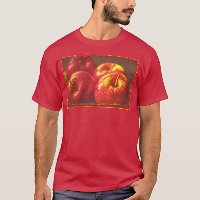 T-shirt "Stack of Red Apples Fruit" Photo mignonne. Comman (Devant)