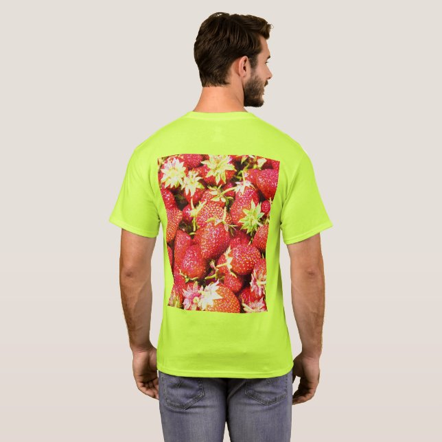 T-shirt "Stack of Strawberries Fruit" jolie photo. Command (Dos entier)