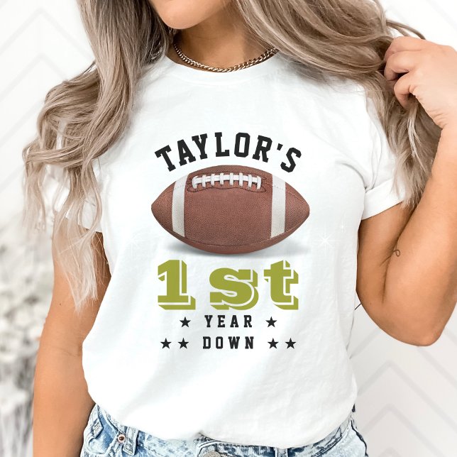T-shirt Stade de football américain 1er anniversaire Paren (American Football Field 1st Birthday Party Parent T-Shirt)