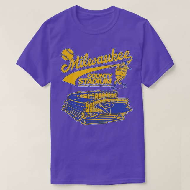 T-shirt Stade du comté de Milwaukee 1 de baseball défectue (Design devant)