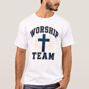 T-shirt 🎵 Staff de l'équipe de louange Typographie 👕