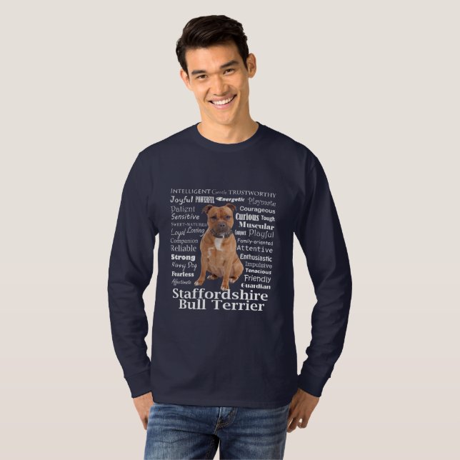 T-Shirt Staffie Traits (Devant entier)