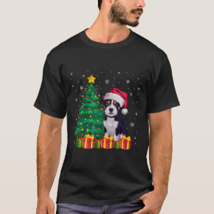T-shirt Staffordshire américain Terrier Santa Hat Noël