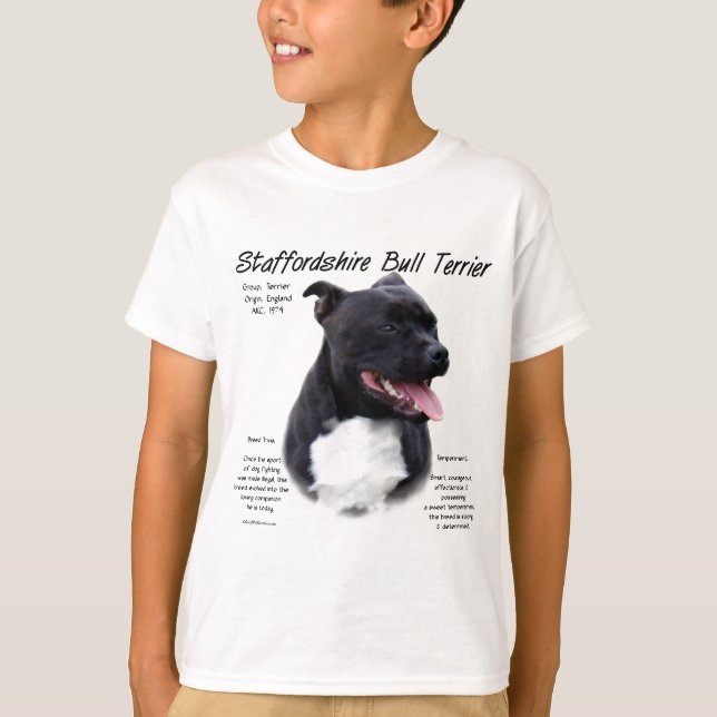 T-shirt Staffordshire Bull Terrier Histoire (Devant)