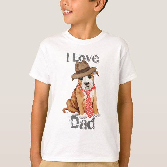 T-shirt Staffordshire Bull Terrier Papa (Devant)