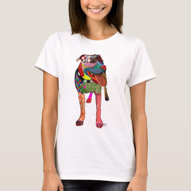 T-shirt Staffordshire Bull Terrier - Patchwork (Devant)