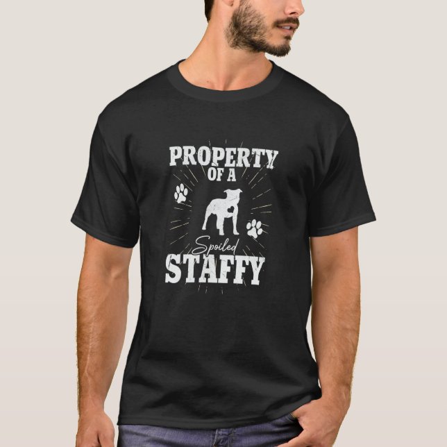 T-shirt Staffordshire Bull Terrier  Property Dog (Devant)