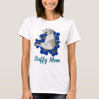 T-shirt Staffy Mom Tee – Staffordshire Bull Terrier Art