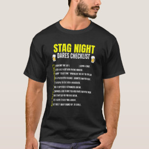 T-shirt Stag Do Checklist Objets Jeu 1