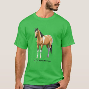 T-shirt Staillion Cheval Pinto Dun Paint Buckskin