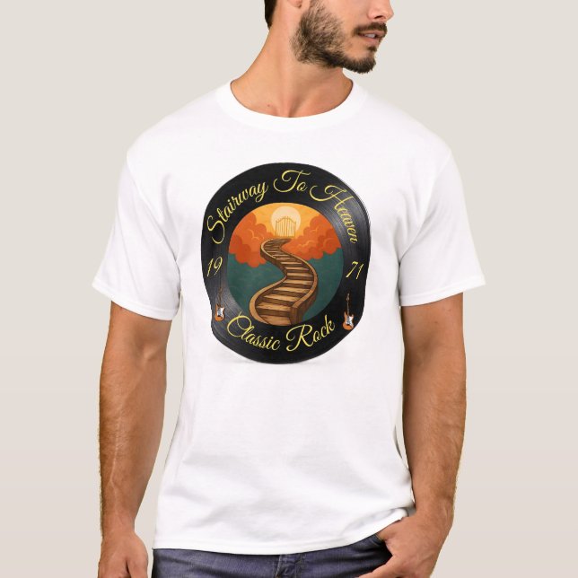 T-shirt "Stairway to Heaven" Classic Rock Tee  (Devant)