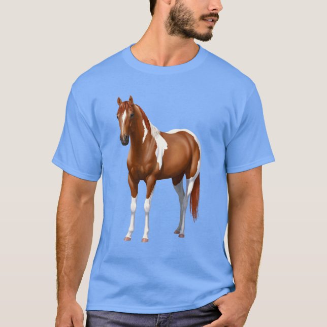 T-shirt Stallion Chestnut Pinto Sorrel Paint Horse (Devant)