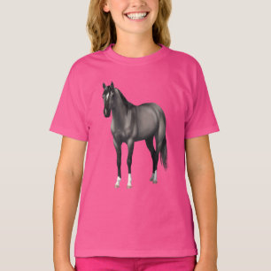 T-shirt Stallion Cheval Gris Grulla Quarter