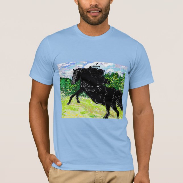 T-shirt : Stallion noir (Devant)