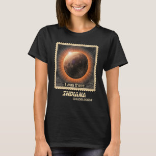 T-shirt Stamp rétro Total Solaire Eclipse 2024 Indiana