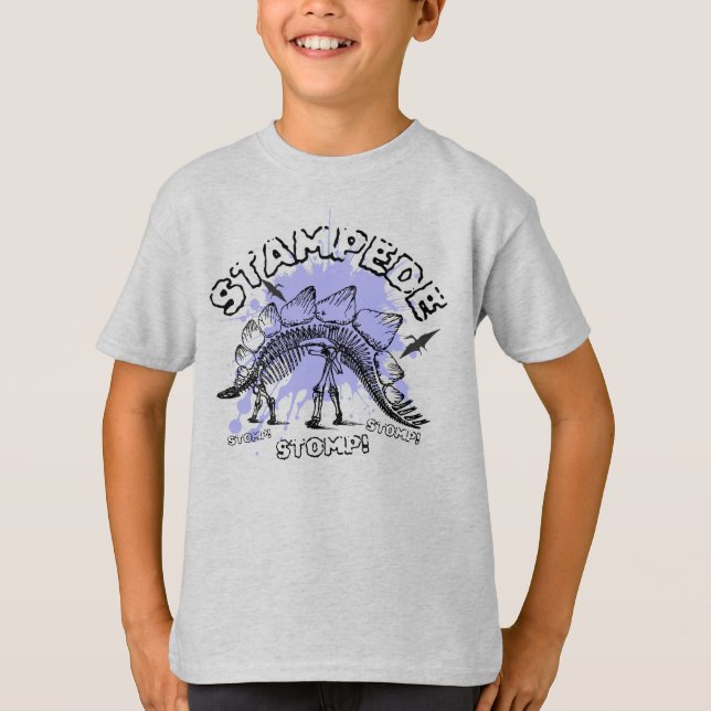T-shirt Stampede Stegosaurus Dinosaur (Devant)
