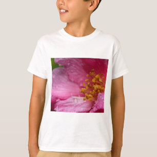 T-shirt Stampes à fleurs de Camellia rose