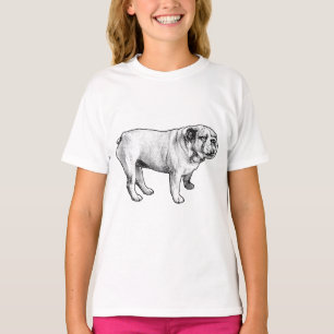 T-shirt stance calme en maille, bouledogue