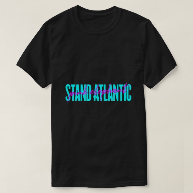 T-shirt Stand Atlantic Pink Elephant - Blue Classic T-Shi (Design devant)