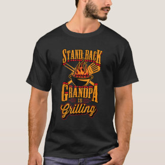 T-shirt Stand Back Grand-père Grill Grill Master 4th of