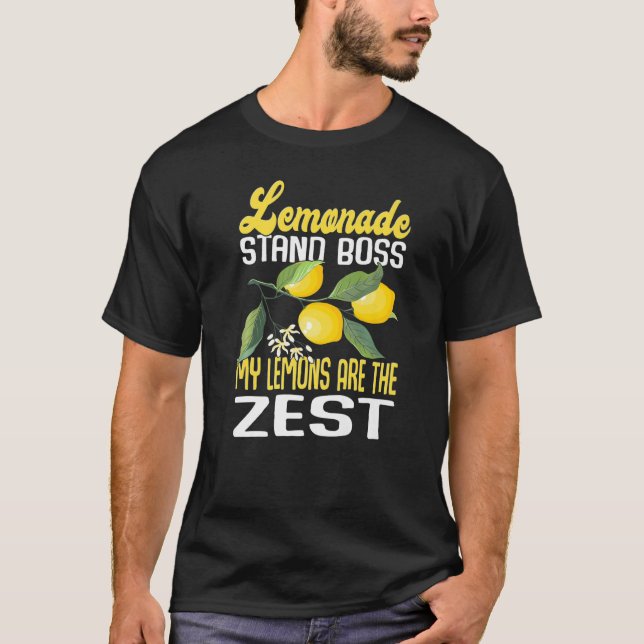 T-shirt Stand De Lemonade Boss Mes Citrons Sont Le Citrone (Devant)