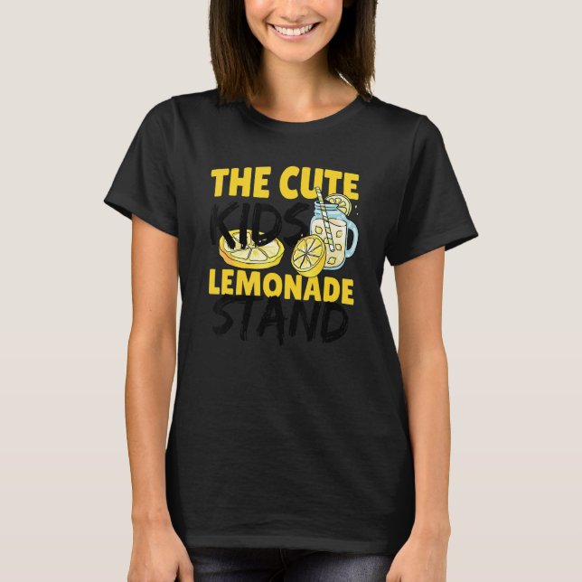T-shirt Stand De Lemonade Pour Enfants Mignons (Devant)