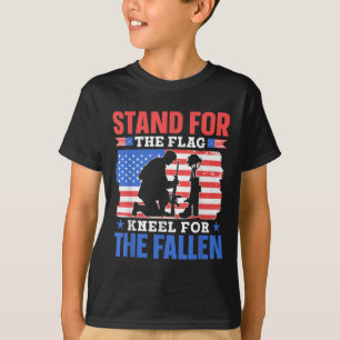 T-shirt Stand For The Flag Kneel For The Fallen Combat Mem