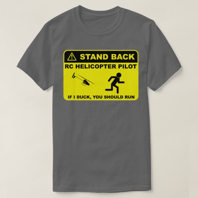 T-shirt Stand pilote d'hélicoptère RC  (Design devant)