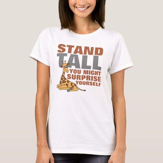 T-shirt Stand Tall, Giraffe (Devant)