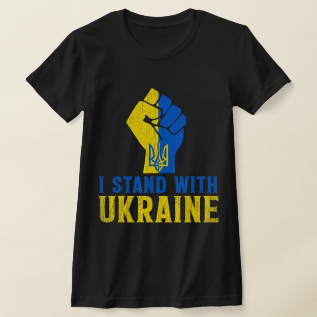 T-shirt Stand With Ukraine Love Support Ukraine Men Women  (Poser)