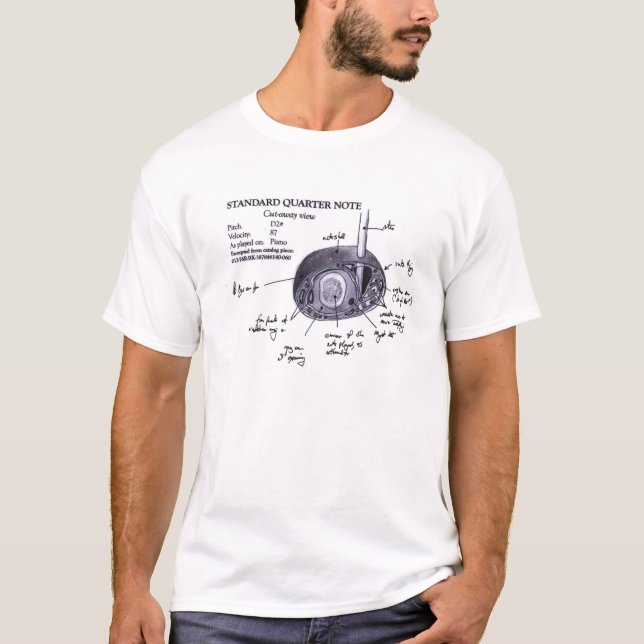 T-shirt standard de note quarte (Devant)