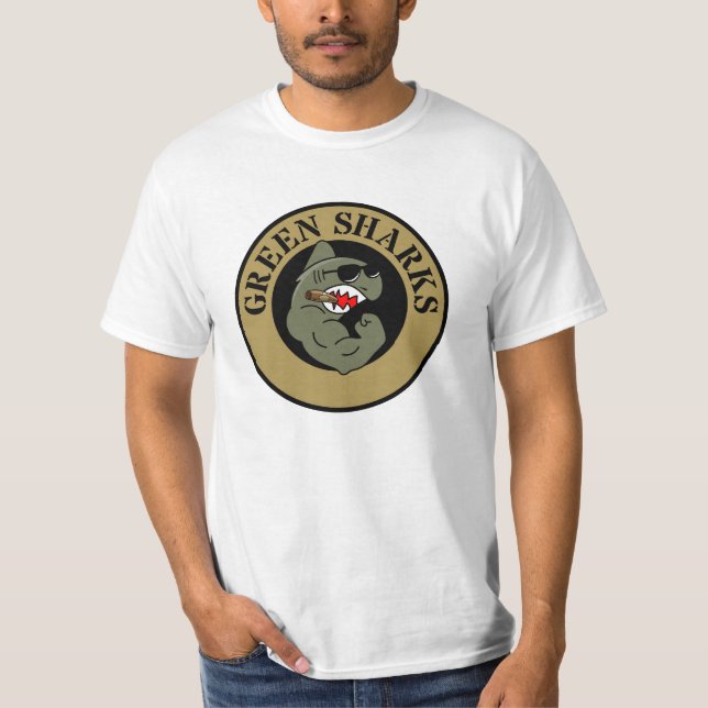 T-SHIRT STANDARD GREEN SHARKS (Devant)