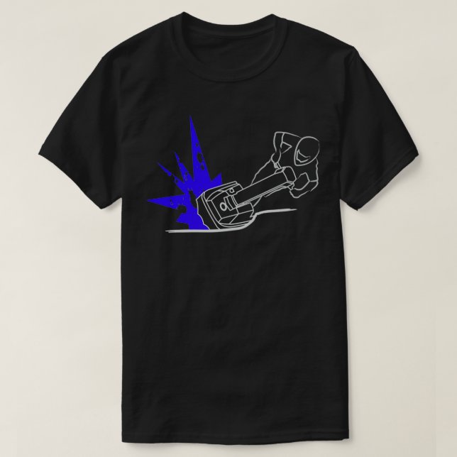 T-shirt Standup Jet Ski Carving Rider JS550 Design (Design devant)