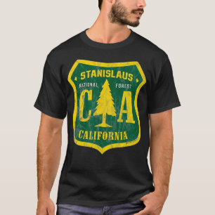 T-shirt Stanislaus National Forest California Shield Vinta