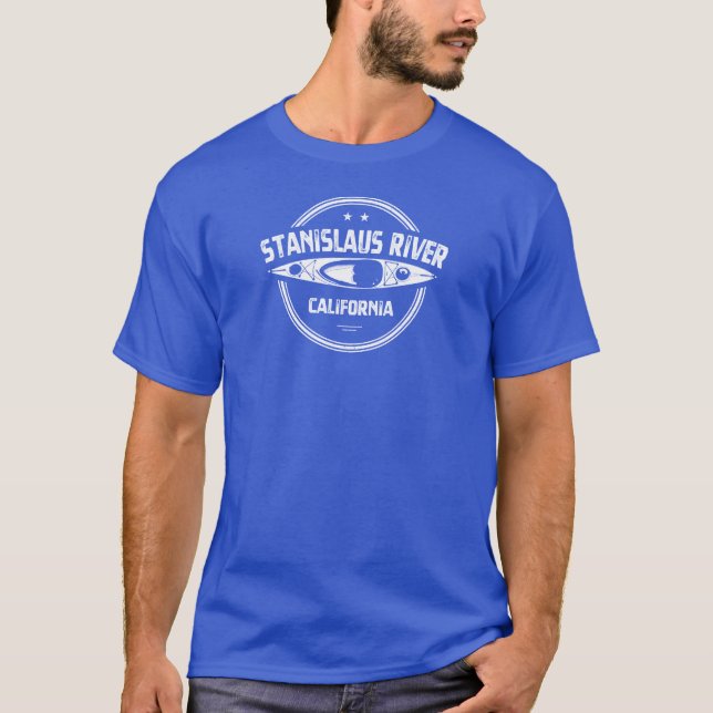 T-shirt Stanislaus River Californie Kayak (Devant)