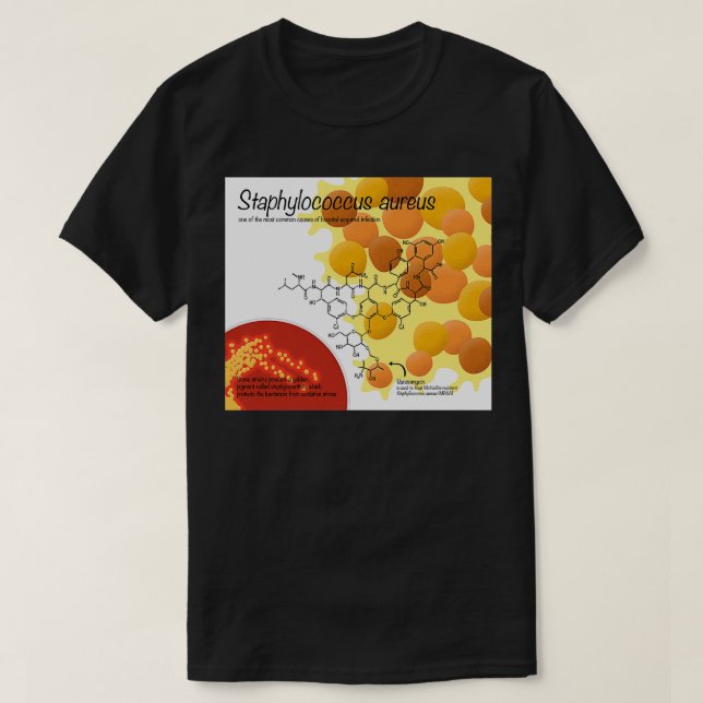 T-shirt Staphylococcus aureus (Design devant)