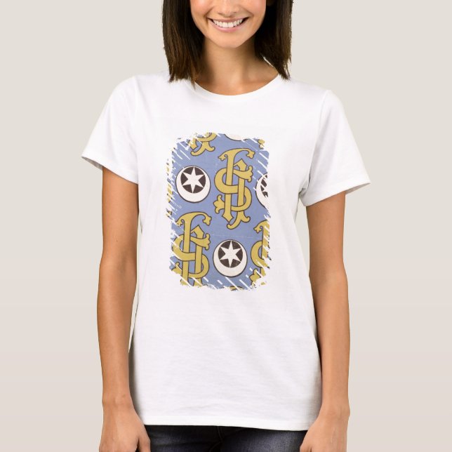 T-shirt Star and Clef ecclesiastical wallpaper design (Devant)
