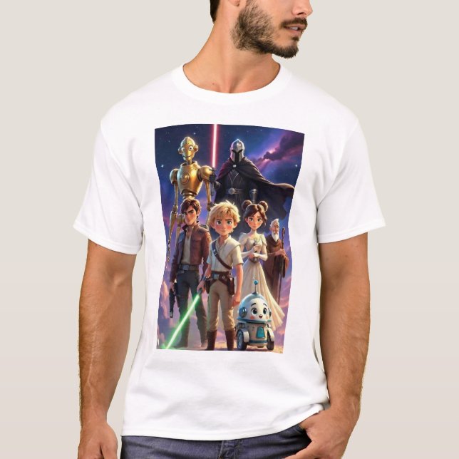 T-shirt Star Battles | Équipage d'aventure spatiale fantai (Devant)