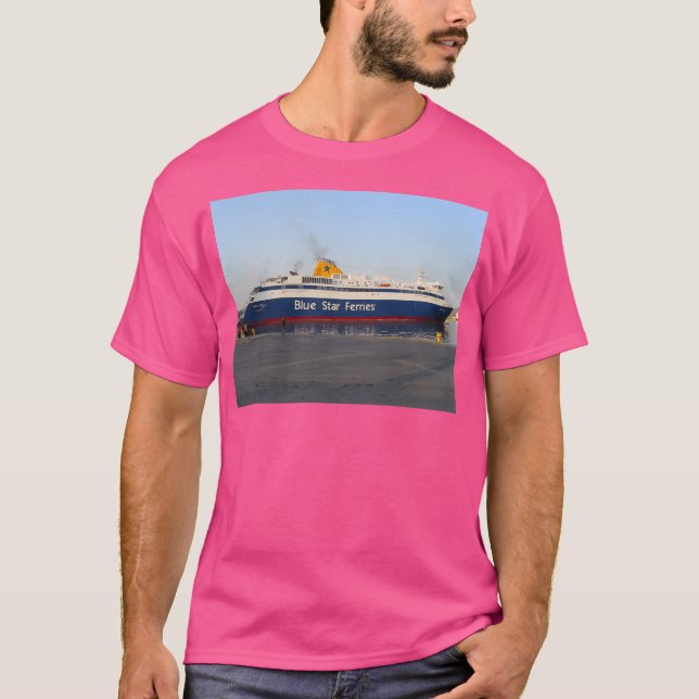 T-shirt Star bleue Ithaki Piraeus (Devant)