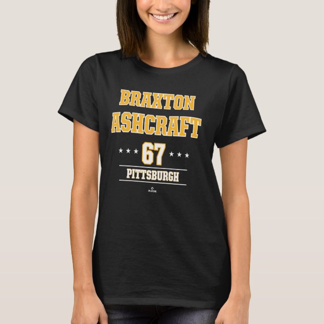 T-shirt Star de baseball Braxton Ashcraft Pittsburgh MLBPA (Devant)