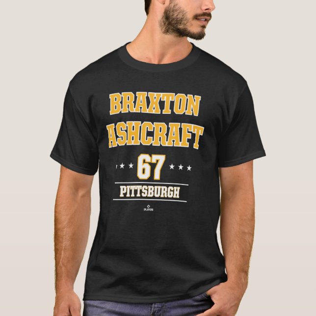 T-shirt Star de baseball Braxton Ashcraft Pittsburgh MLBPA (Devant)