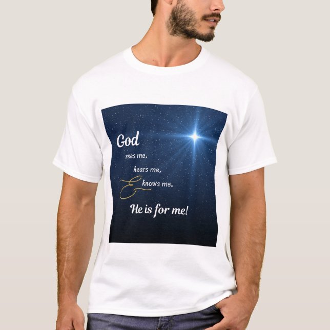 T-shirt Star - Dieu me voit (Devant)