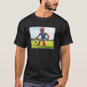 T-shirt Star du football robotique