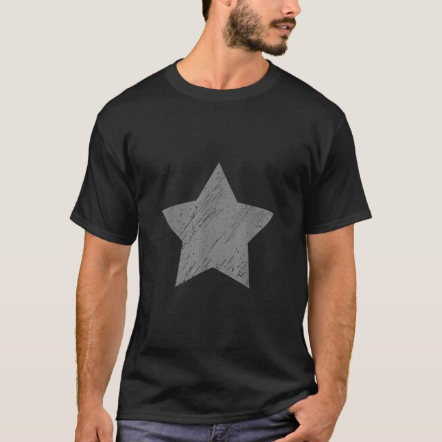 T-shirt Star Gray Vintage Star (Devant)
